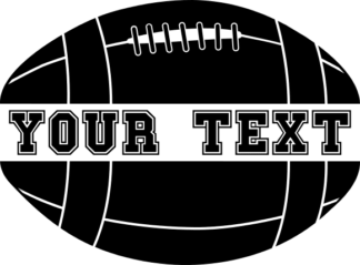 american footbal split ball, custom text - free svg file for members