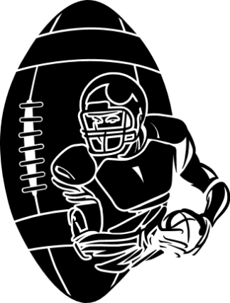 american football player and ball - free svg file for members