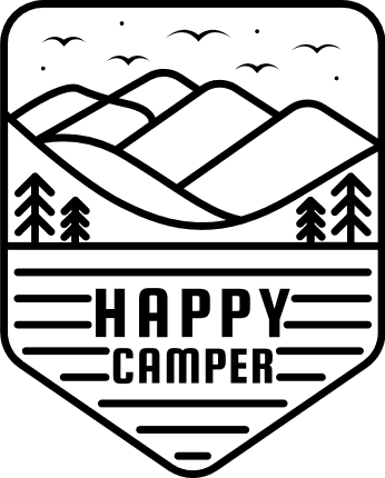 happy camper, camping free svg file image - SVG Heart