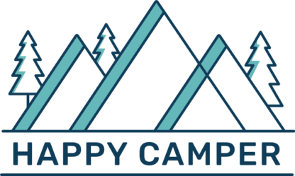 happy camper, mountains outline, camping free svg file