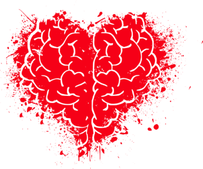 heart shape brain splatter, art free svg file image