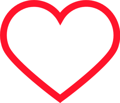 open heart outline free svg file clipart image