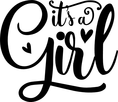 its a girl, baby reveal, announcement - free svg file for members - SVG ...