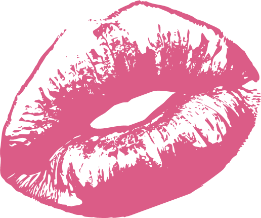 Pink Fashion Kiss Lips SVG