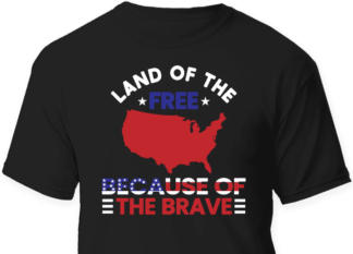 land of the free because of the brave, 4th july free svg file