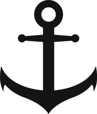 Anchor silhouette, clipart image, nautical - free svg file for members