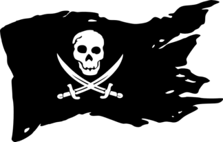 pirate flag clipart image - free svg file for members