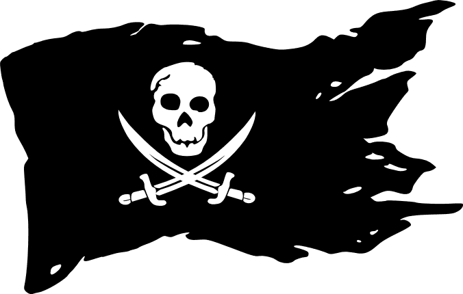pirate flag clipart image - free svg file for members - SVG Heart