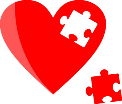 puzzle heart clipart image, valentines day free svg file