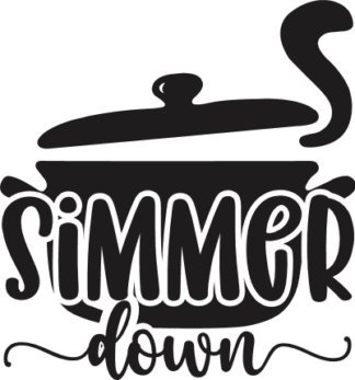 simmer down, funny kitchen apron - free svg file for members