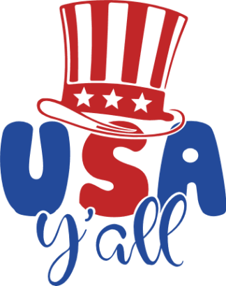 USA y'all, usa hat, 4th of july free svg file