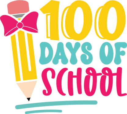 100 days of school free svg file image