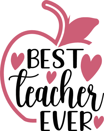best teacher ever, back to school free svg file image - SVG Heart