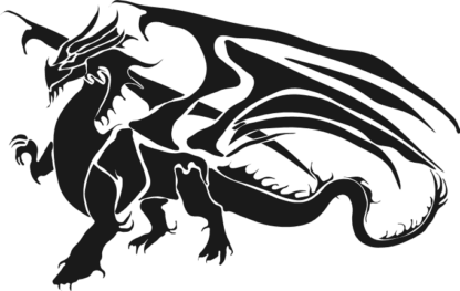 dragon silhouette, clipart image free svg file