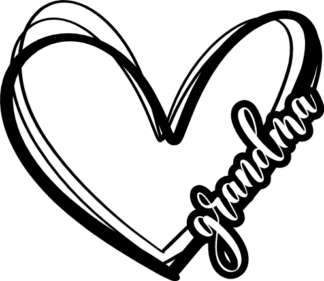 grandma heart, mothers day - free svg file for members