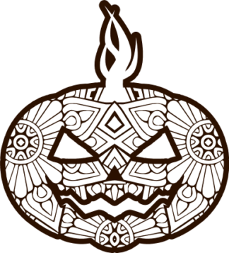 mandala pumpkin, halloween - free svg file for members