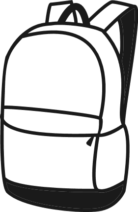 Zipper School Backpack SVG Cut File & Clipart