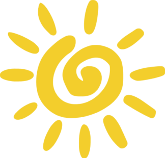decorative swirly sun - free svg file for members