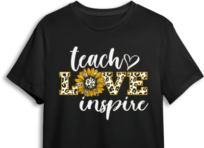 teach love inspire, teacher free svg file image