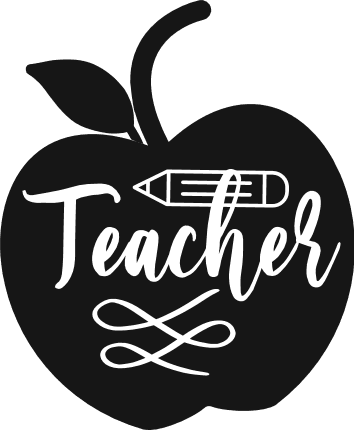 teacher sign in apple free svg file image - SVG Heart