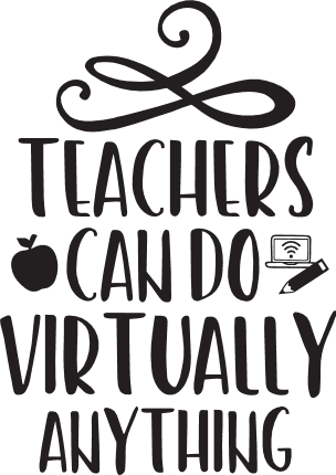teachers can do virtually anything, teacher - free svg file for members