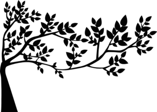 tree branch silhouette, clipart image - free svg file for members