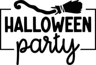 halloween party, witch broom - free svg file for members