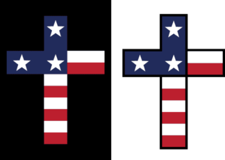 USA flag cross, american, patriotic - free svg file for members