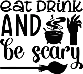 eat drink and be scary, halloween - free svg file for members