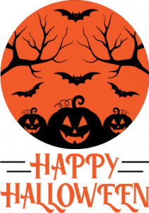 happy halloween, scary pumkins scene - free svg file for members
