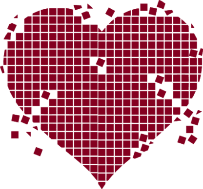 heart grid, broken heart clipart free svg file