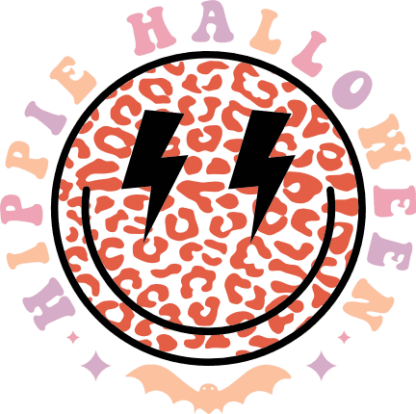 halloween hippie, smiley - free svg file for members