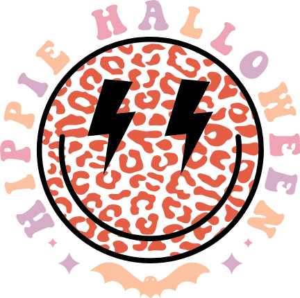 halloween hippie, smiley - free svg file for members