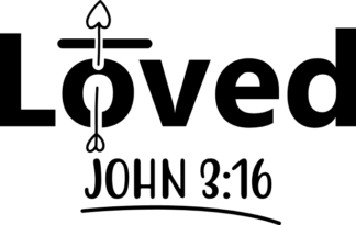 loved, john 3:16, religious - free svg file for members
