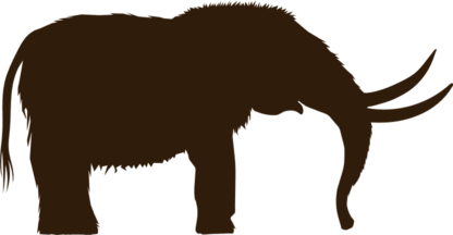mammoth silhouette, clipart image free svg file