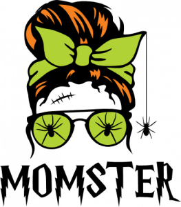 momster, messy bun mom ster, halloween - free svg file for members