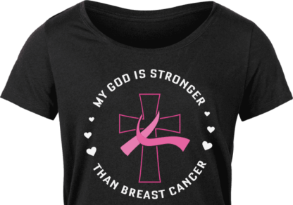 my god is stronger than breast cancer - free svg file for members