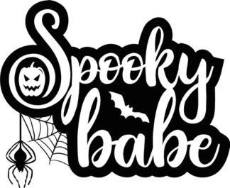spooky babe, halloween - free svg file for members