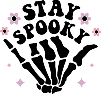 stay spooky, skleton hand, halloween - free svg file for members