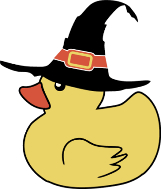 witch duck, halloween clipart - free svg file for members