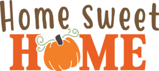 home sweet home sign with pumpkin, fall - free svg file for members