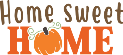 home sweet home sign with pumpkin, fall - free svg file for members
