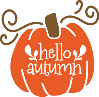 hello autumn, pumpkin, fall welcome - free svg file for members