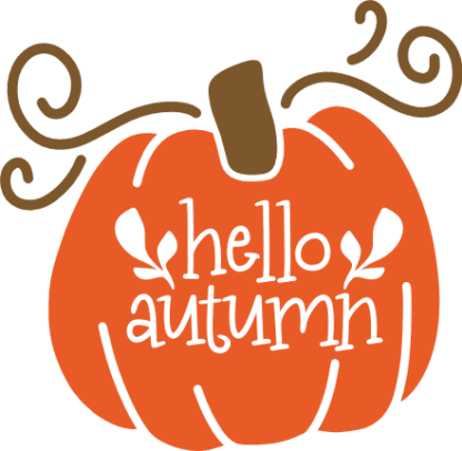 hello autumn, pumpkin, fall welcome - free svg file for members