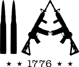 2nd amendment, bullets and rifles, 1776, patriotics - free svg file for members