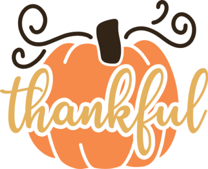 thankful sign on the pumpkin, thanksgiving day - free svg file for members