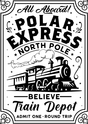 All Aboard The Polar Express Svg