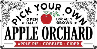 pick your own apple orchard, farmhouse sign - free svg file for members