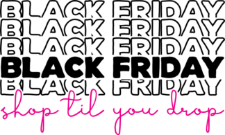 black friday, shop til you drop, funny - free svg file for members