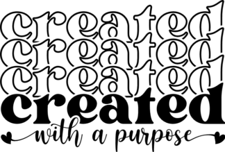 created with a purpose, religious - free svg file for members